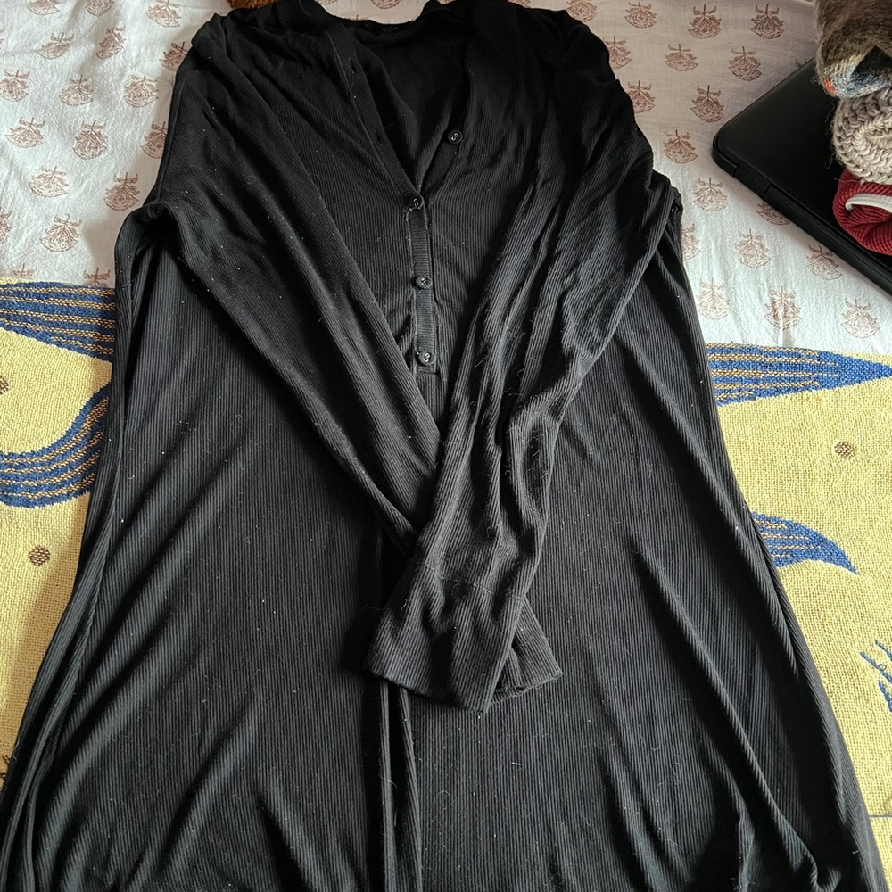 Black Button-Up Cardigan